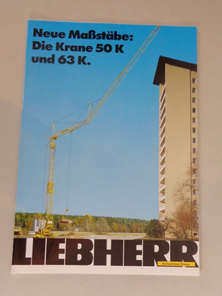 Prospekt / Broschüre Liebherr Der 50 K und 63 K Stand 05/1986