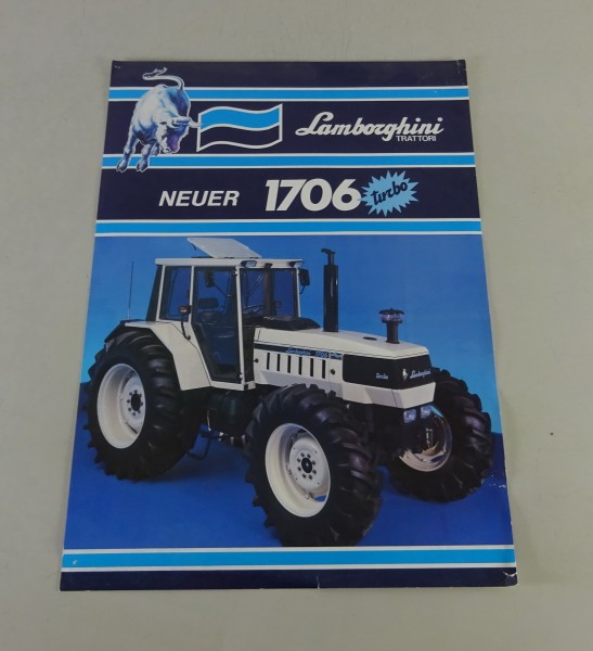 Prospektblatt / Broschüre Lamborghini Trattori 1706 Turbo Stand 10/1984