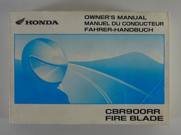 Betriebsanleitung / Handbuch Honda CBR 900 RR Fire Blade Stand 10/2001