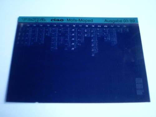 Microfich Ersatzteilkatalog Vespa ciao Mofa Moped 03/89