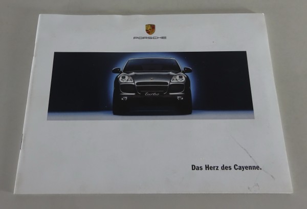 Prospekt „Das Herz des Cayenne“ Porsche Cayenne Turbo Typ 9PA Stand 04/2002