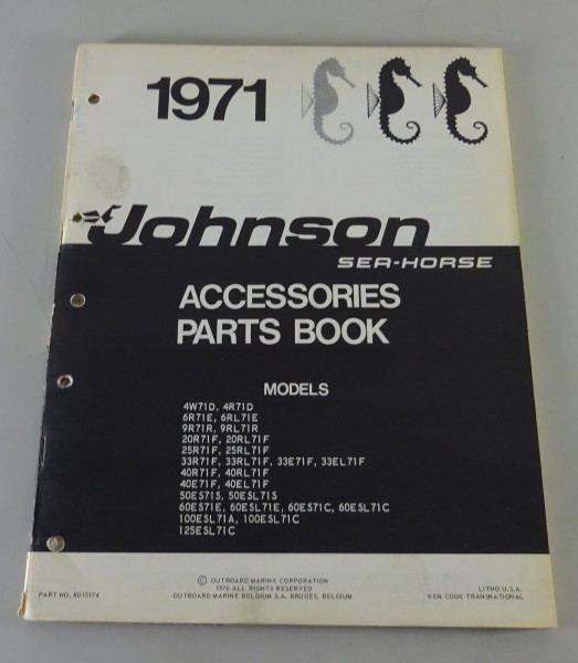 Zubehör-Katalog / Teilekatalog OMC Johnson Außenborder Stand 1971
