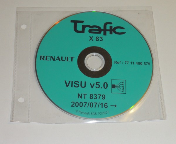 Schaltpläne auf CD Renault Trafic - Modelljahr ab 07/2007