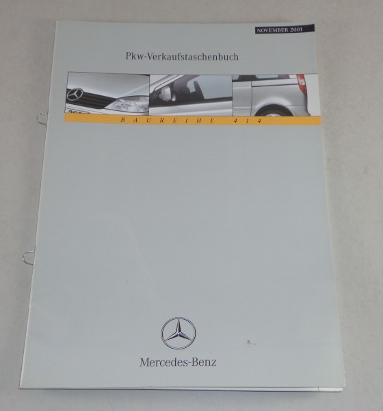 Verkaufstaschenbuch Mercedes W414 Vaneo / 1.6 / 1.9 / CDI / CDI 1.7 von 11/2001