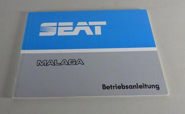 Betriebsanleitung / Handbuch Seat Malaga Stand 1998