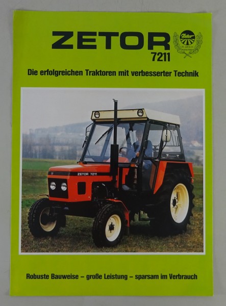 Prospektblatt / Datenblatt Zetor Traktor 7211