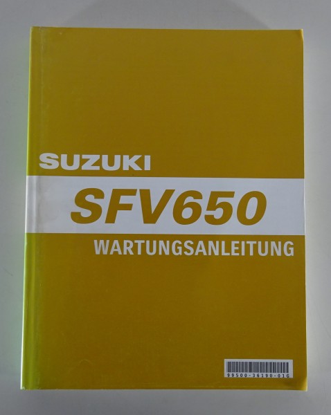 Werkstatthandbuch / Wartungsanleitung Suzuki SFV 650 Gladius K9 von 02/2009