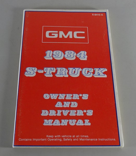 Owner´s Manual / Handbook GMC S-15 Pickup Truck Stand 1984