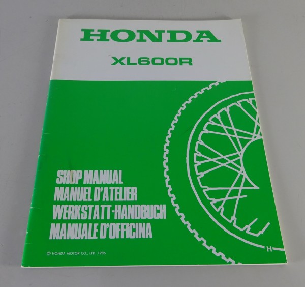Werkstatthandbuch Ergänzung / Shop Manual Supplement Honda XL 600 R Stand 1986