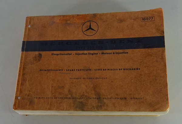 Teilekatalog / Ersatzteilliste Mercedes-Benz Heckflosse W111 220 SEb von 02/1965