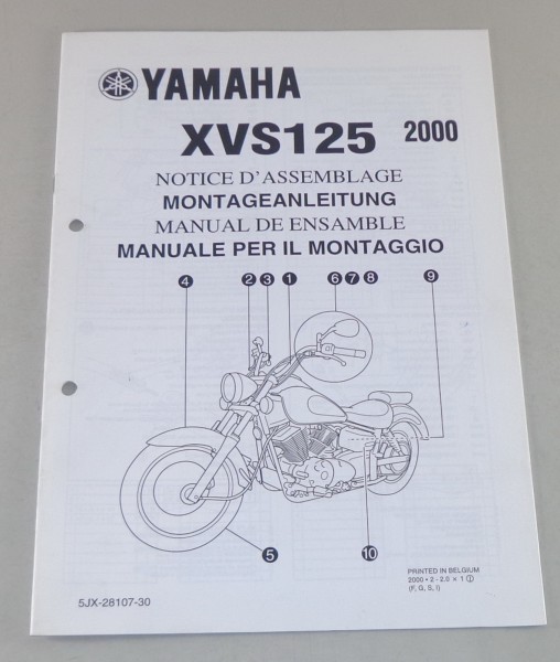Montageanleitung / Set Up Manual Yamaha MBK Roller XVS 125 Stand 2000