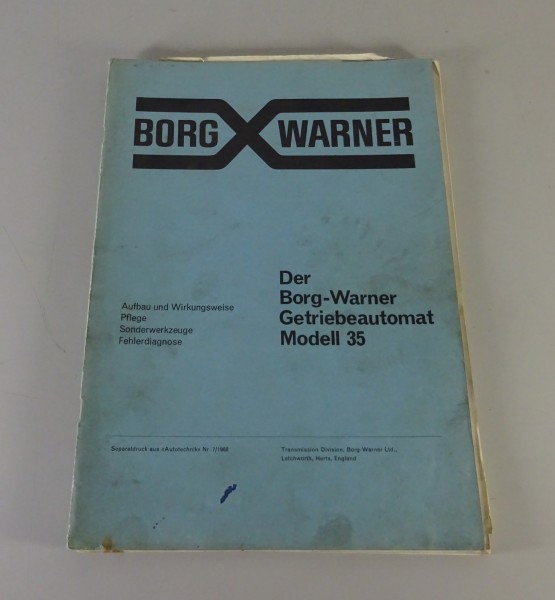 Werkstatthandbuch Borg-Warner Automatikgetriebe Modell 35 Stand 1968