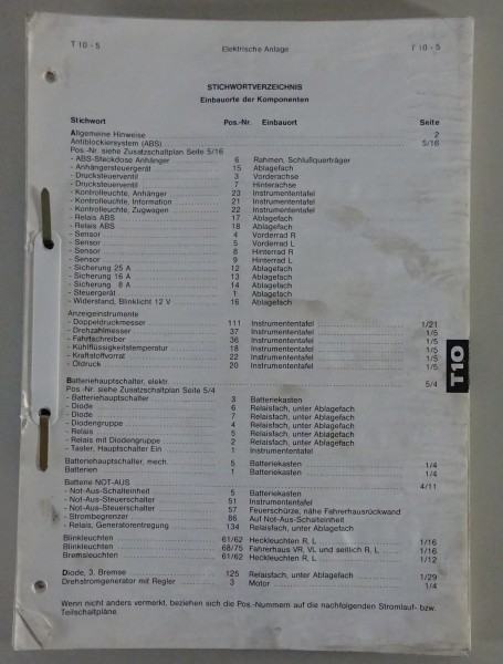 Elektrische Schaltpläne MAN F8 + F9 70er Jahre Elektrische Schaltpläne