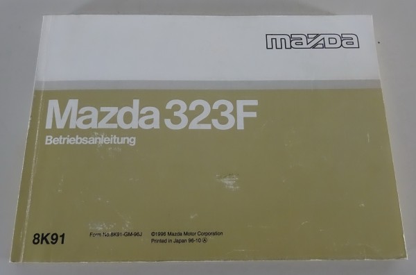 Betriebsanleitung / Handbuch Mazda 323 F Stand 1996