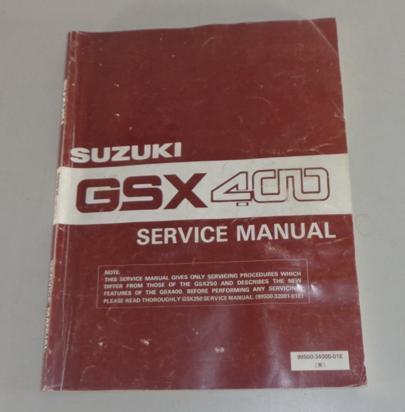 Workshop manual Suzuki GSX 400 from 10/1990