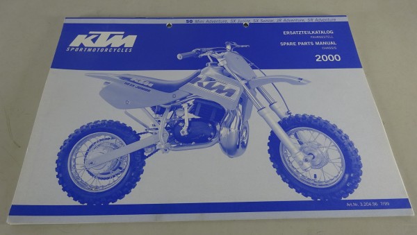 Teilekatalog Fahrgestell KTM 50 Mini Adventure / SX Junior /etc. Modelljahr 2000