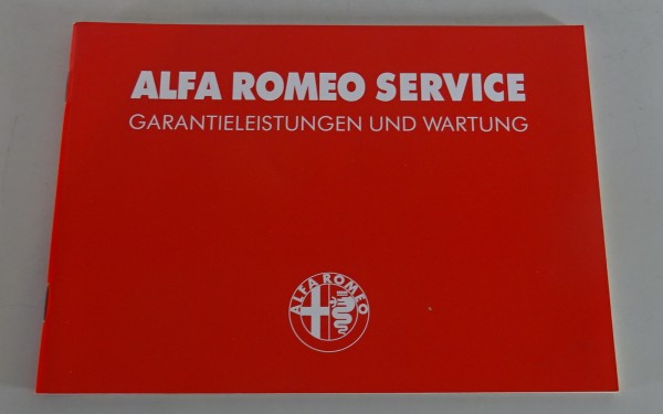 Scheckheft Alfa Romeo 145 / 146 / 155 / 164 / GTV + Spider 916 blanko von 02/95