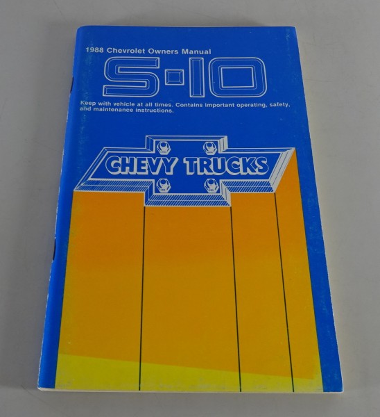 Owner´s Manual / Handbook Chevrolet S-10 Stand 1988