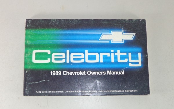 Owner's Manual / Handbook /Betriebsanleitung Chevrolet Celebrity from1989 engl.
