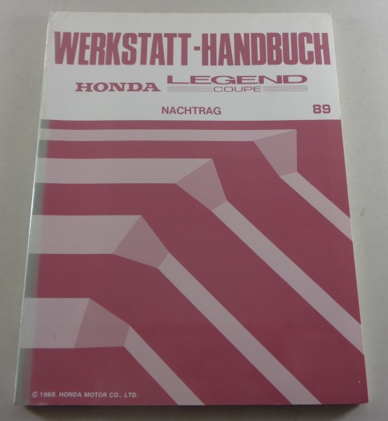 Werkstatthandbuch Honda Legend Coupe Stand 10/1988