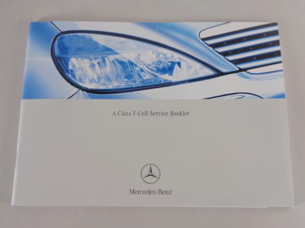 Scheckheft Mercedes Benz A-Klasse W168 F-Cell Brennstoffzelle auf Englisch 2003