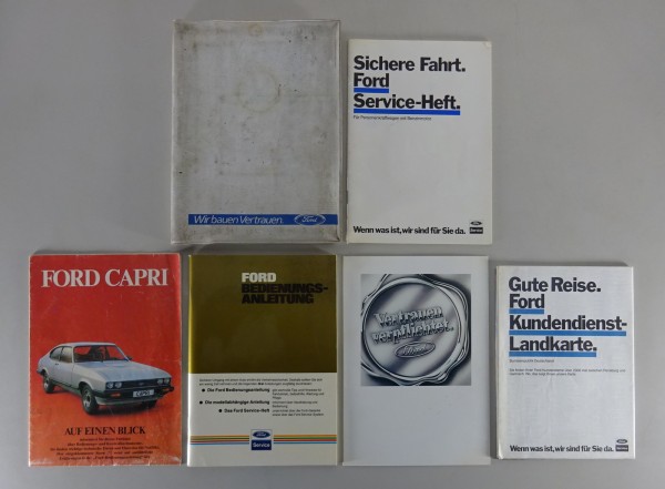 Bordmappe + Betriebsanleitung Ford Capri III mit 1,3 / 1,6 / 2,3 Liter '05/1984