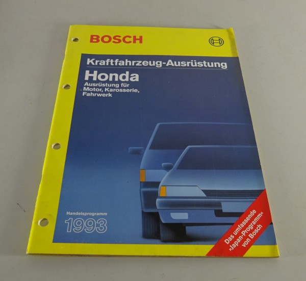 Handelskatalog Bosch Kraftfahrzeugausrüstung für Honda Stand 1993