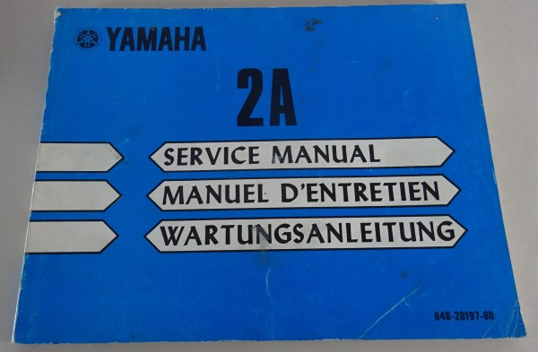 Werkstatthandbuch / Manuel d´entretien Yamaha Außenborder 2A Stand 11/1976