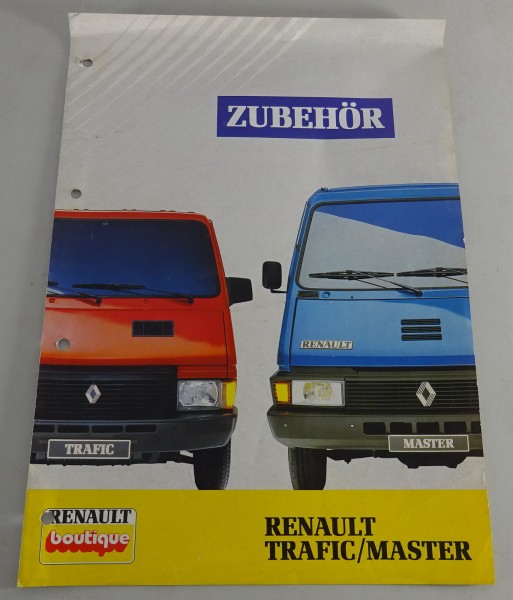 Prospekt / Zubehörkatalog Renault Trafic & Master Stand 09/1985