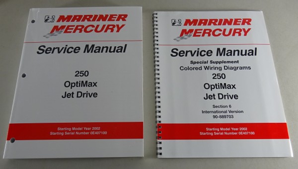 Werkstatthandbuch Mercury Mariner 250 OptiMax Jet Drive Stand 2002
