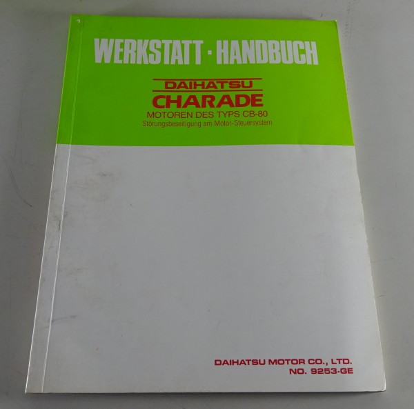 Werkstatthandbuch Daihatsu Charade Motor Typ CB - 80, Stand 10/1987