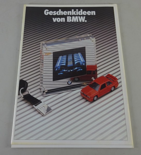 Prospekt „Geschenkideen von BMW“ BMW Accessoires mit E30 / E32 Stand 06/1989