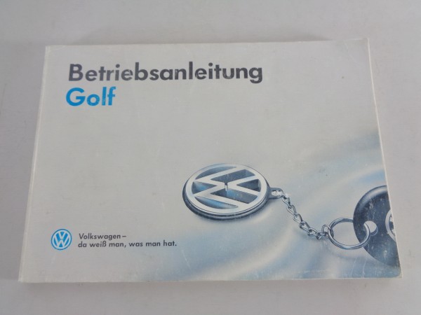 Betriebsanleitung / Handbuch VW Golf 3 / III Stand 07/1992
