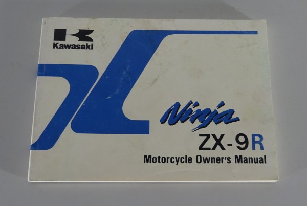 Owner's Manual / Handbook Kawasaki Ninja ZX - 9R from 01/1998