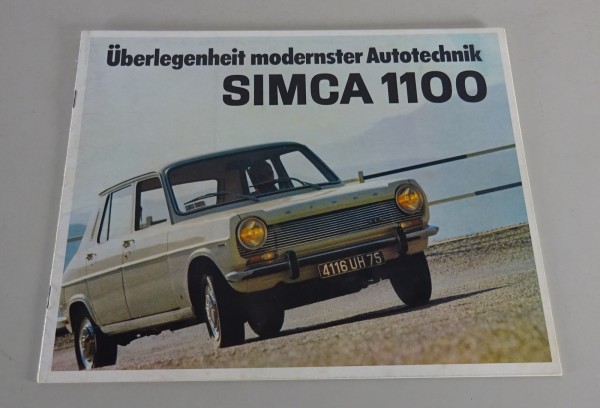 Prospekt / Broschüre Simca 1100 Stand 1967