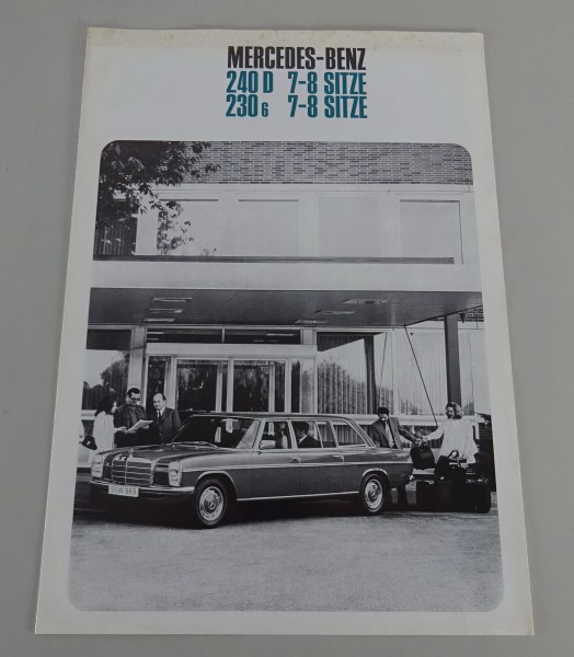 Prospekt Mercedes-Benz W114 /8 240 D / 230 6 | 7 - 8 Sitze Stand 06/1974