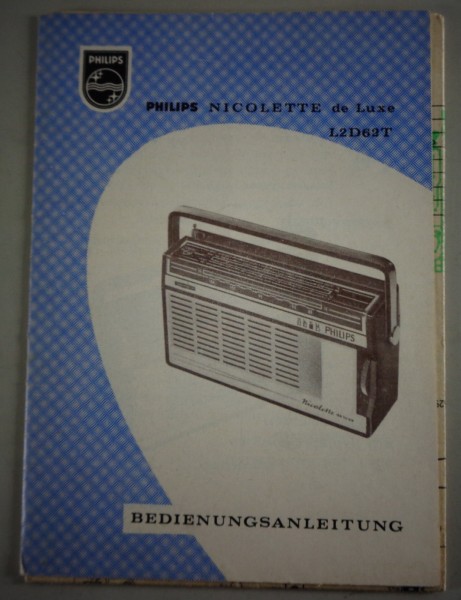 Betriebsanleitung Philips Autoradio Nicolette de Luxe L2D62T