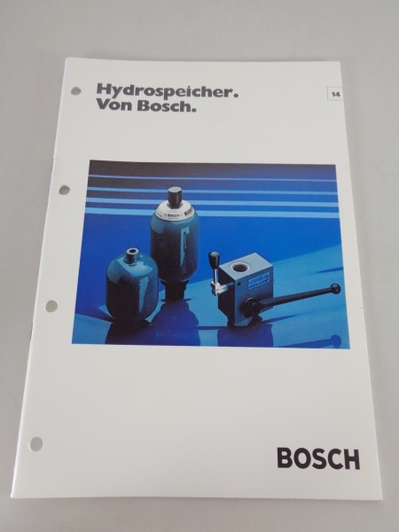 Prospekt / Technische Info Bosch Hydrospeicher Stand 03/1979