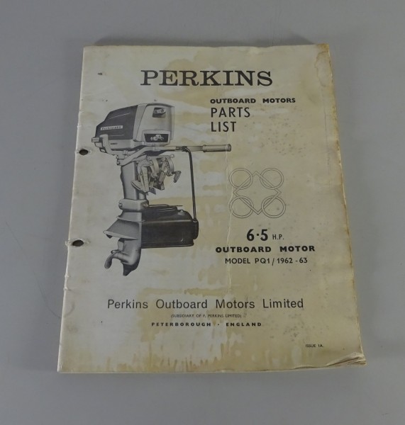 Teilekatalog Perkins Outboards / Außenborder 6-5 PS Models Stand 1962