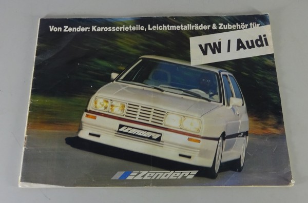 Prospekt Zender Tuning VW & Audi Karosserieteile / Felgen & Zubehör Stand 1984