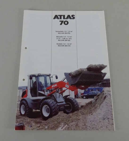 Prospekt / Broschüre Atlas Radlader 70 Stand 05/2000