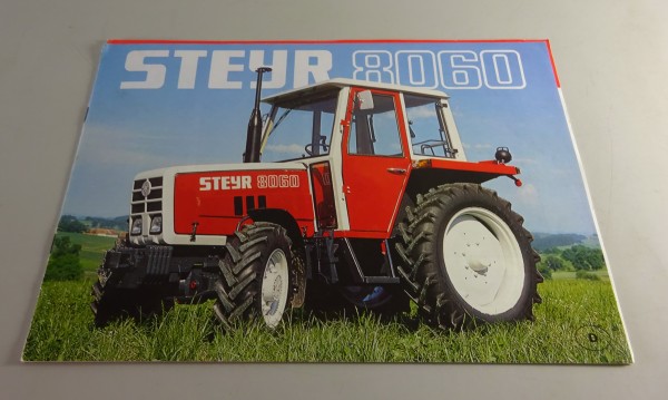 Prospekt / Broschüre Steyr Traktor 8060 + Datenblatt Stand 05/1980