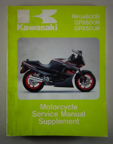 Workshop Manual Supplement / Nachtrag Kawasaki Ninja 600 R / GPX500 / 600 R 1987