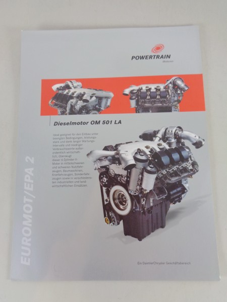 Prospektblatt Daimler Chrysler Powertrain Dieselmotor OM 501 LA