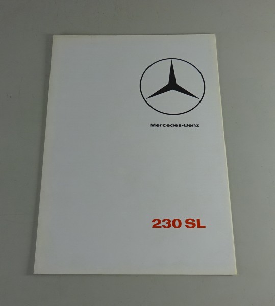 Prospekt / Prospektposter Mercedes Benz 230 SL Pagode R 113 Original von 08/1965