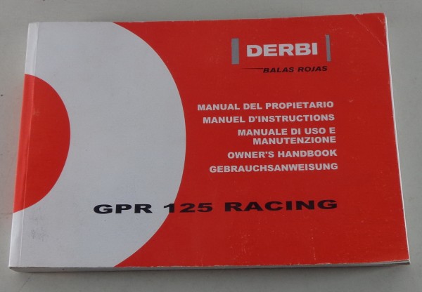 Betriebsanleitung / Owner's manual Derbi GPR 125 Racing Stand 2004