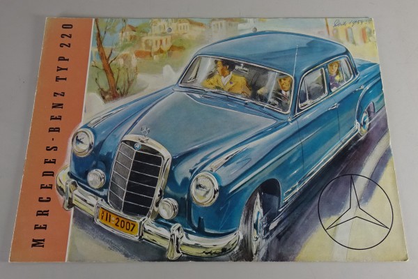 Prospekt / Broschüre Mercedes-Benz 220 W180 Ponton Stand 09/1954