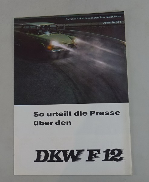Prospekt / Broschüre DKW F12 - So urteilt die Presse