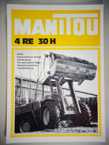 Prospektblatt / Typenblatt Manitou 4 RE 30 H Stand 04/1978