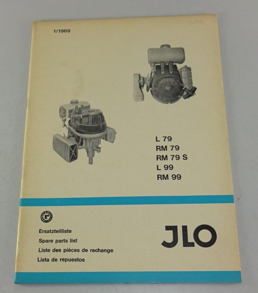 Teilekatalog ILO Motor L 79 / RM 79 / RM 79 S / L 99 / RM 99 Stand 01/1969